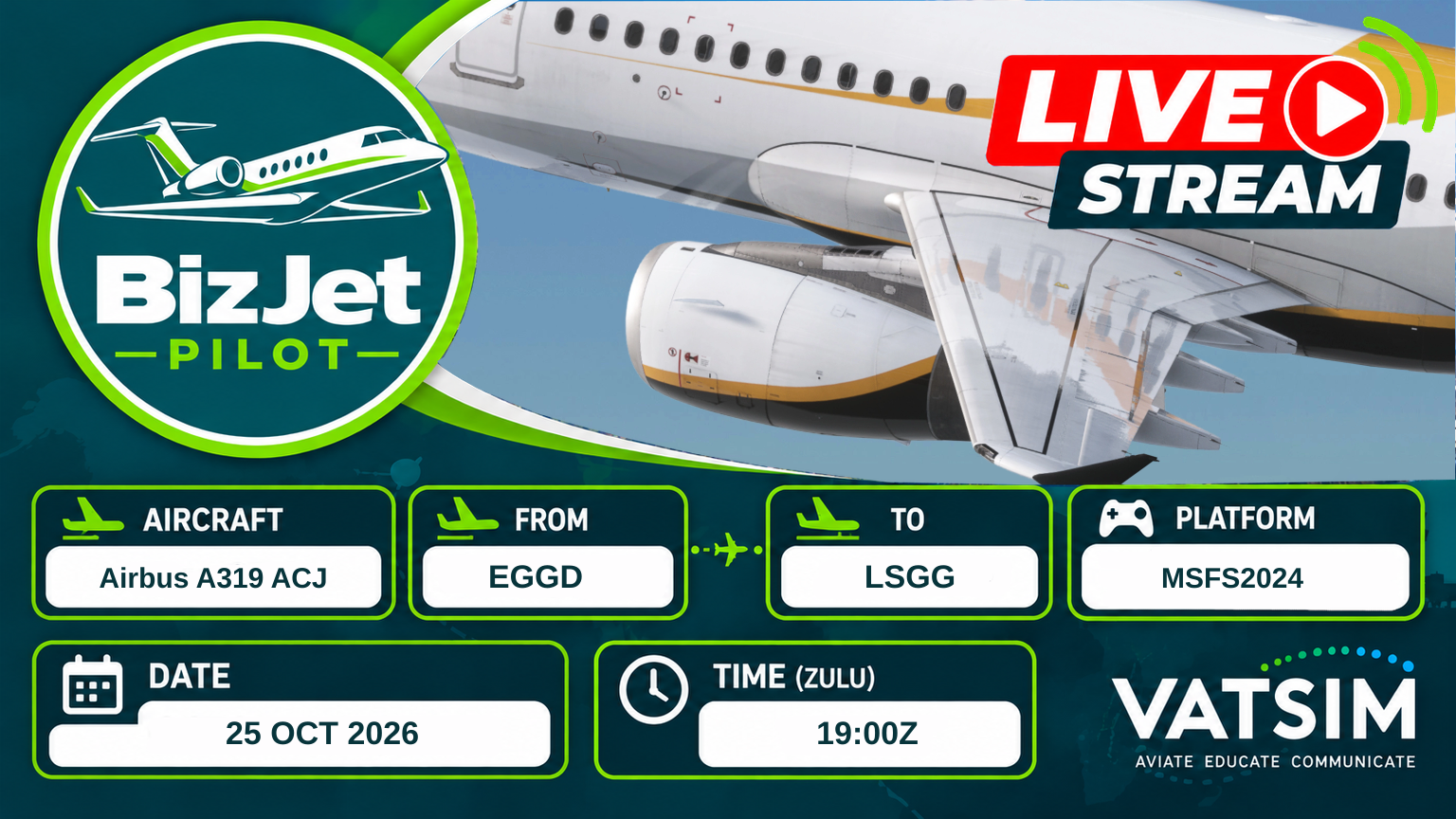 Airbus A319 ACJ Test Stream